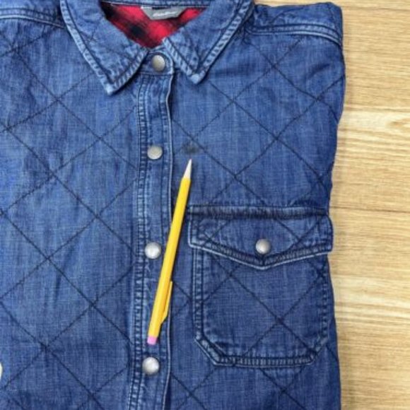 Eddie Bauer Denim Shirt Button Up Shacket - Picture 7 of 16